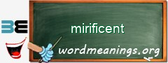WordMeaning blackboard for mirificent